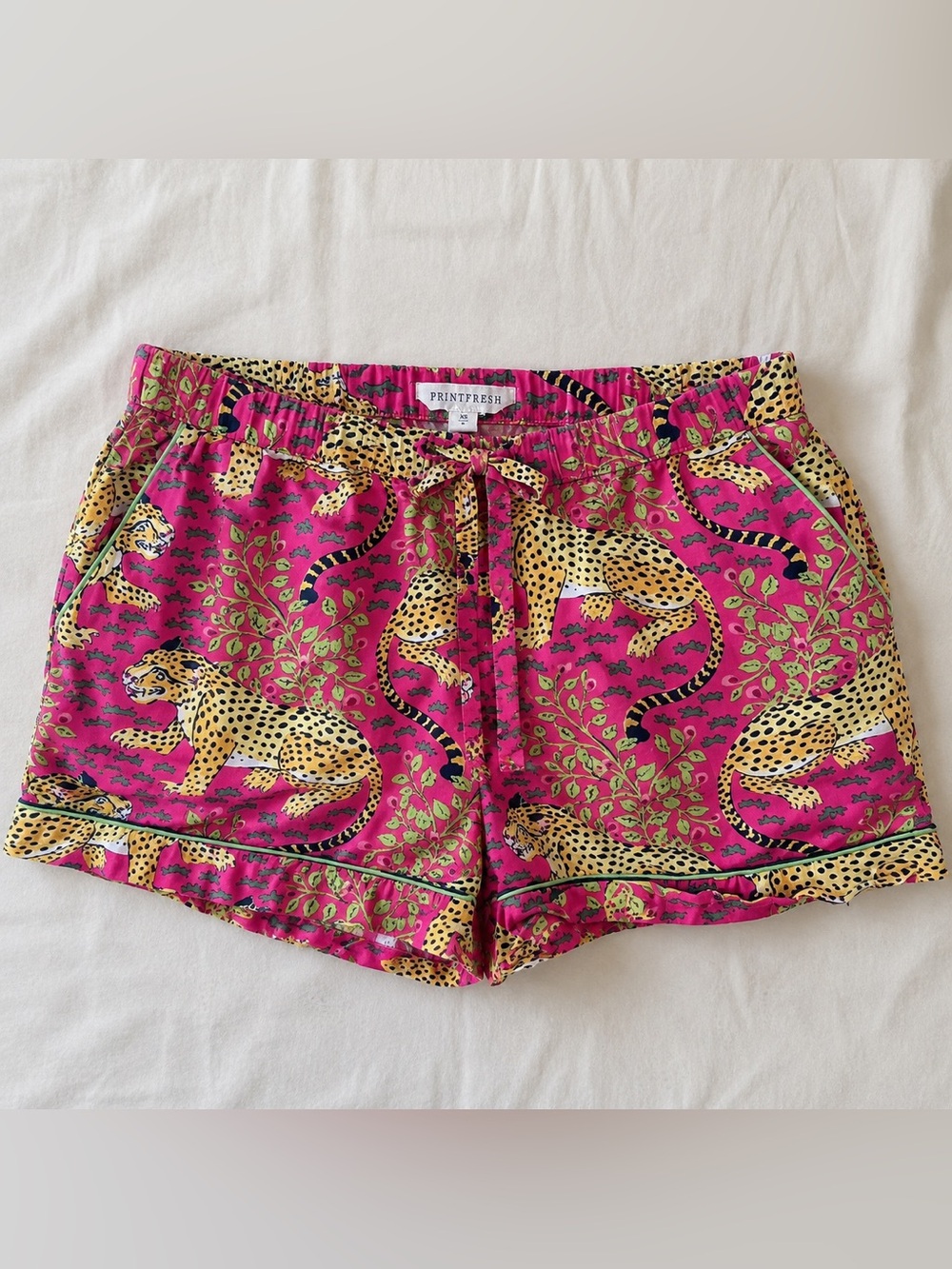 Printfresh Leopard Jungle Pajama Shorts XS